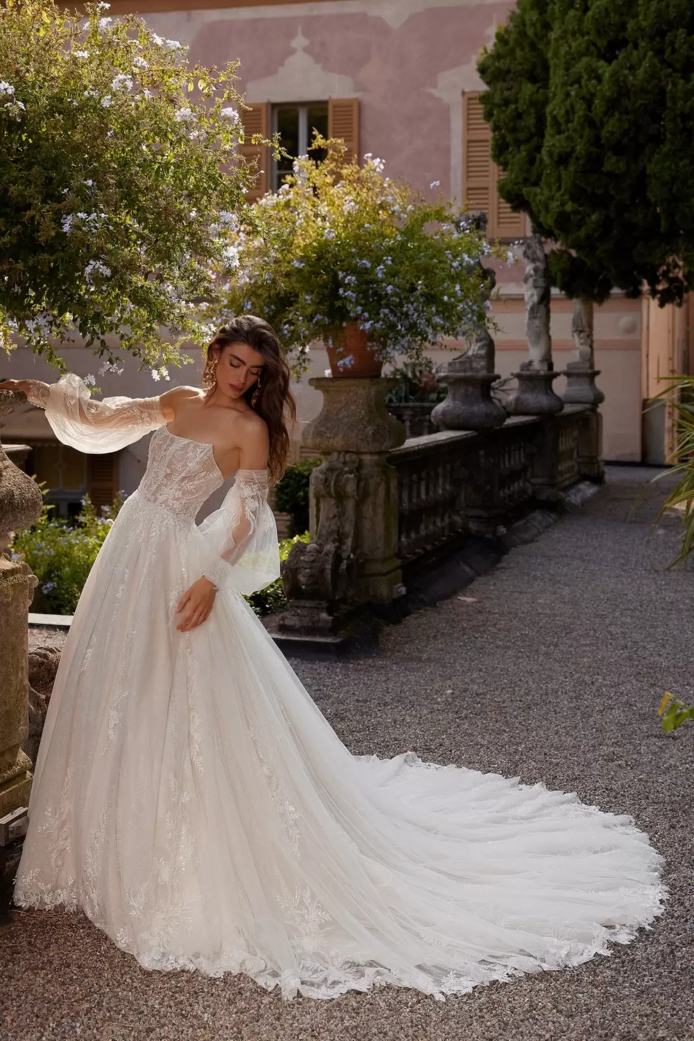 HOT Fiori Vestiti Di Spose Fiori Di Chiffon Pizzo Chiffon Con Fiori E