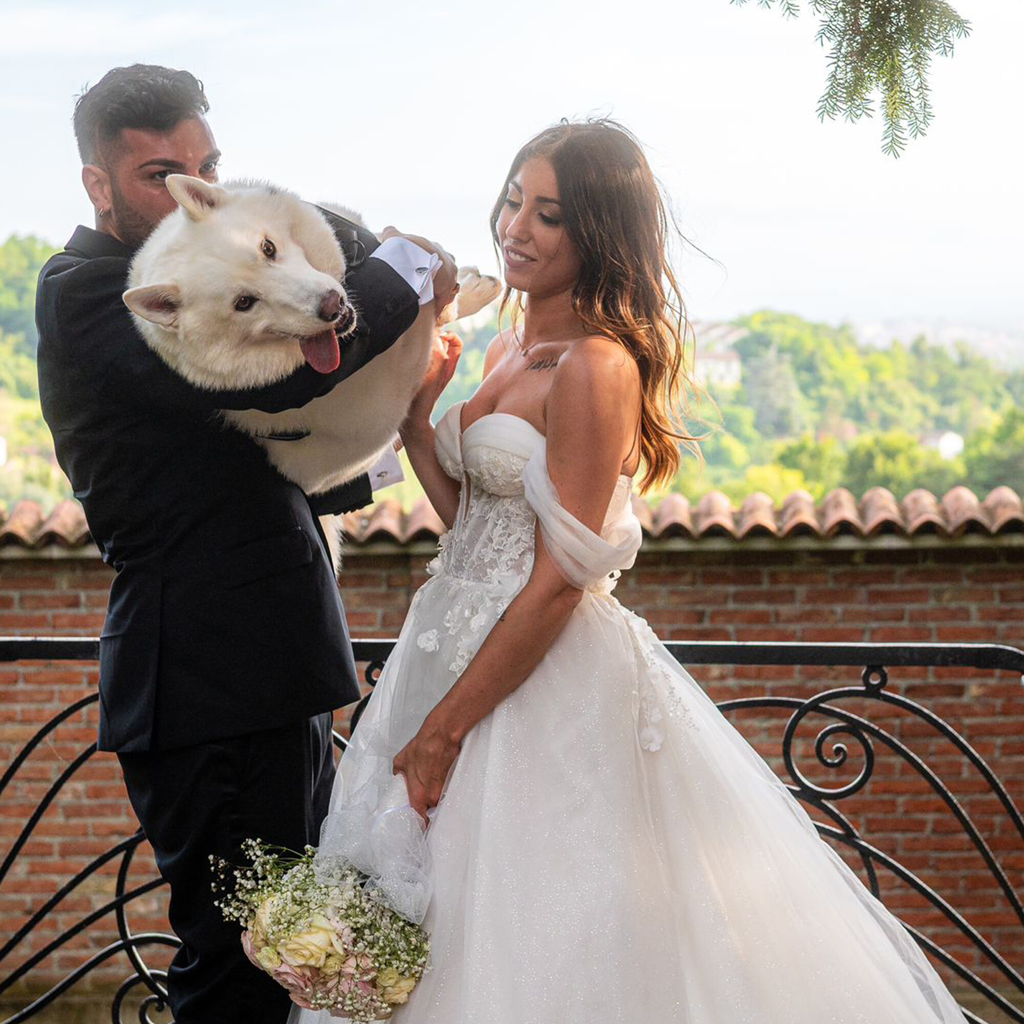 Sposa Patrizia Cavalleri il giorno del suo matrimonio