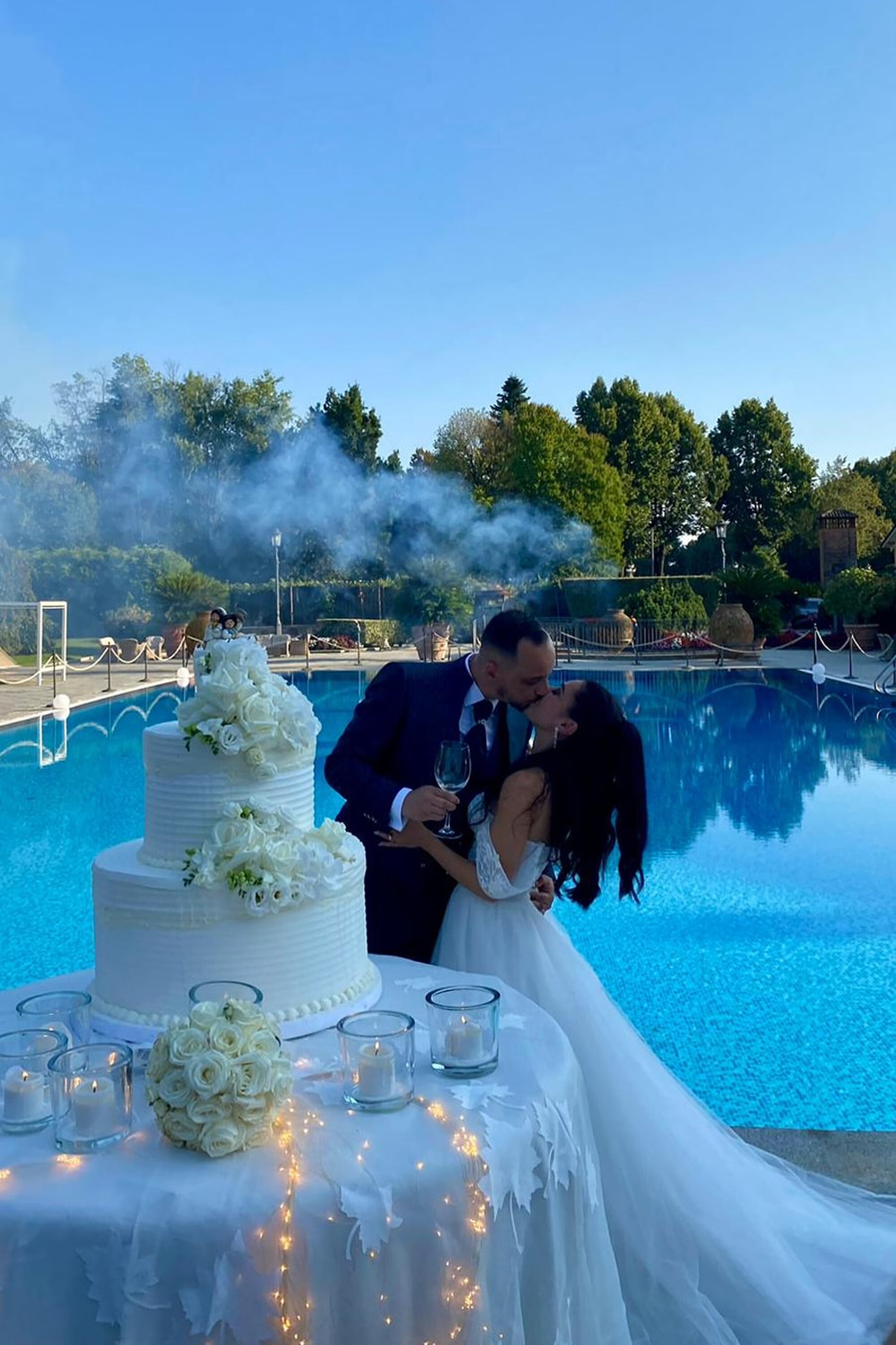 Newlyweds Patrizia Cavalleri