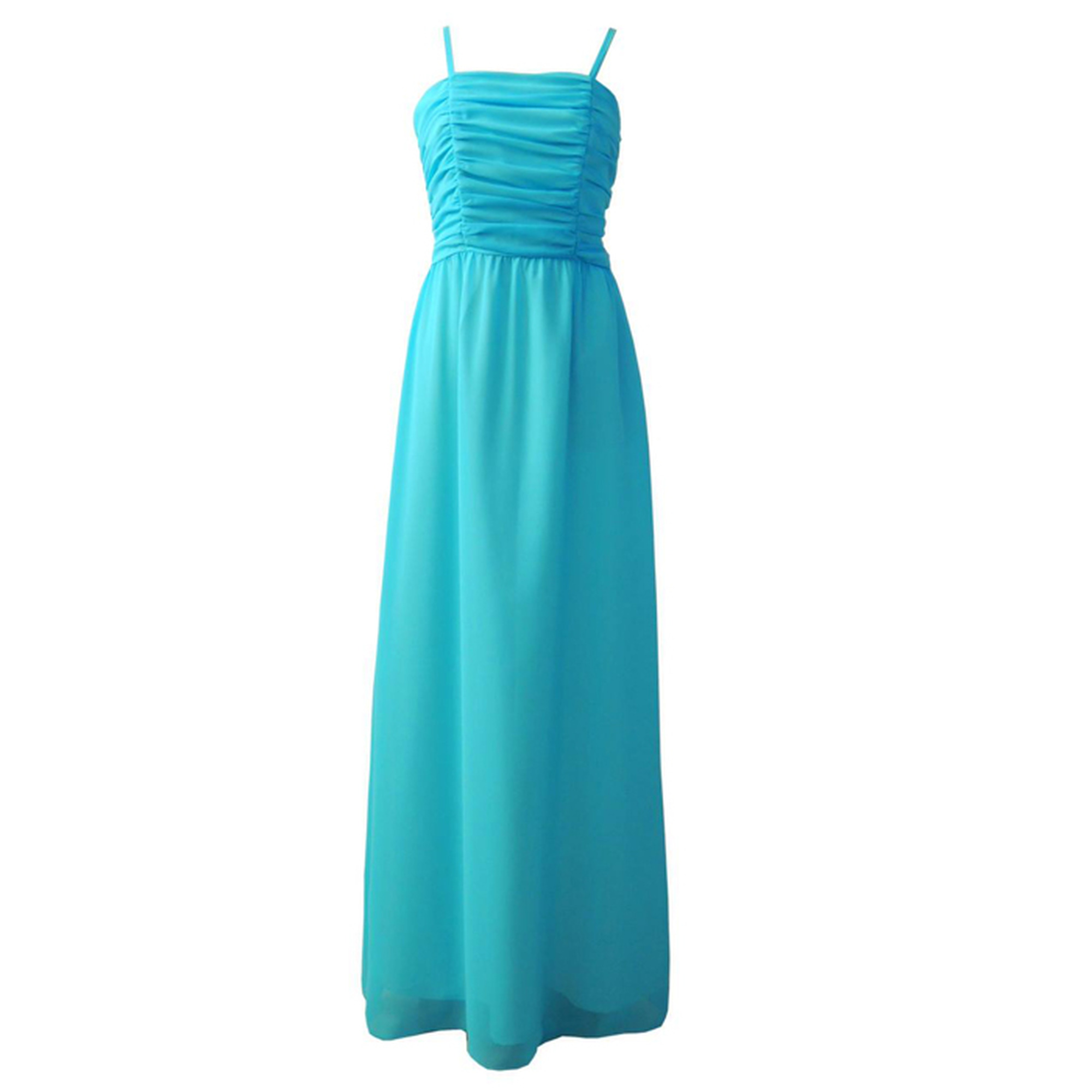 Un vestito turchese lungo