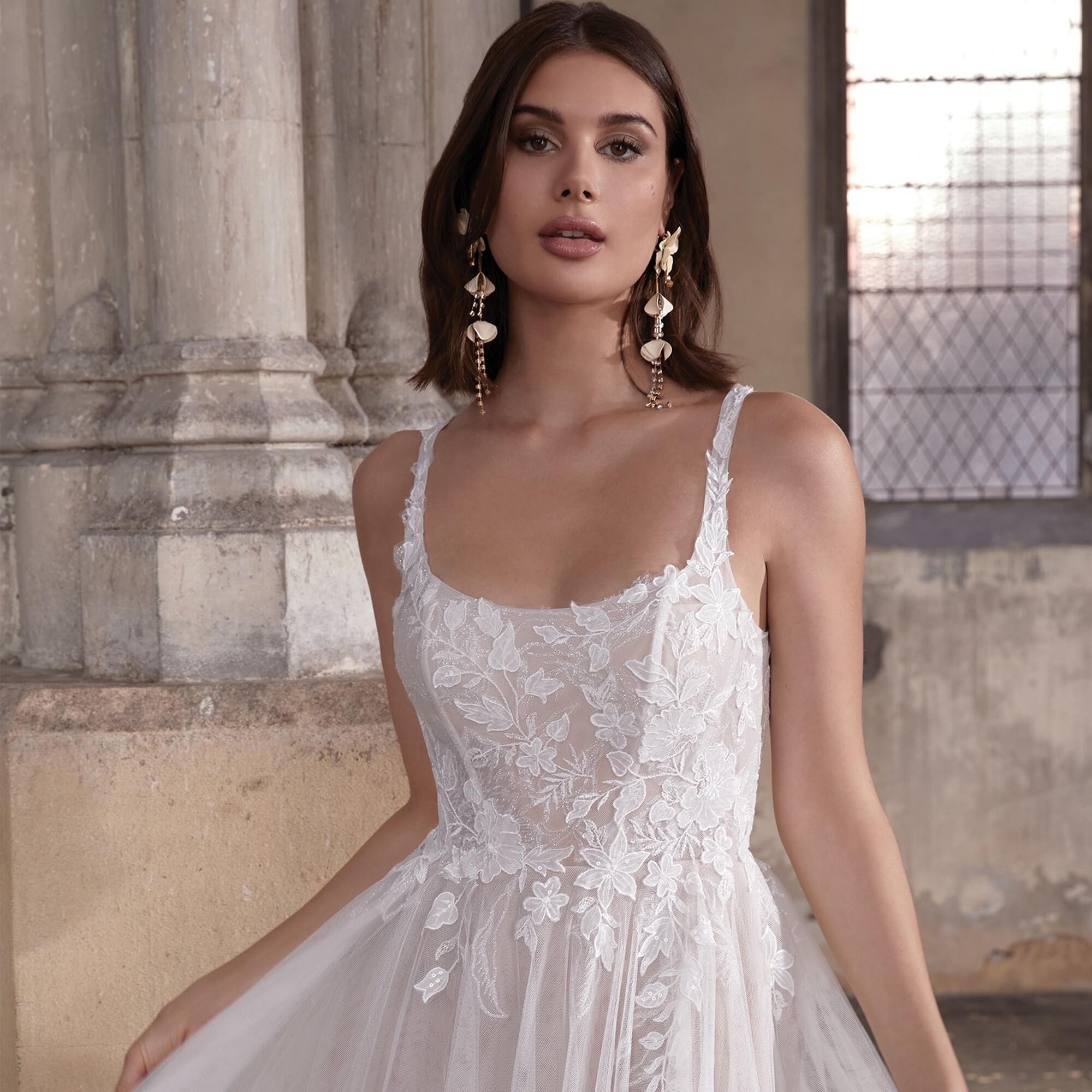 Abito da sposa scollo quadrato, Patrizia Cavalleri